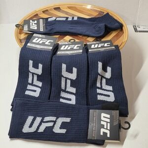 UFC Mens Cushioned Performance Shoe 6-12 Sock Size 10-13.. 1 Ankle 4 Crew Navy